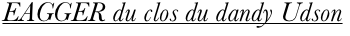 EAGGER du clos du dandy Udson