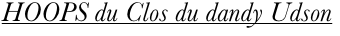 HOOPS du Clos du dandy Udson
